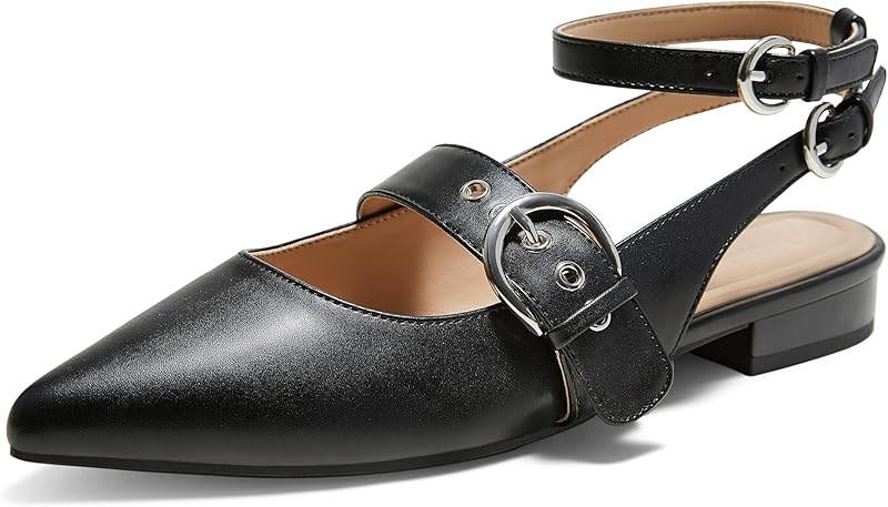 Arromic Slingback Pointed Buckle Comfortable